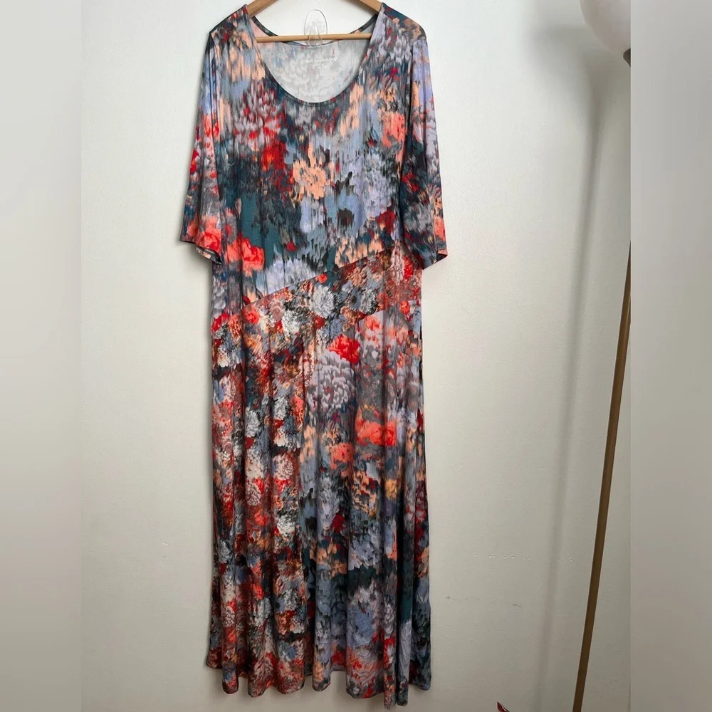 Soft Surroundings Nanette Dress Floral Multicolor Maxi Dress - Picture 3 of 15